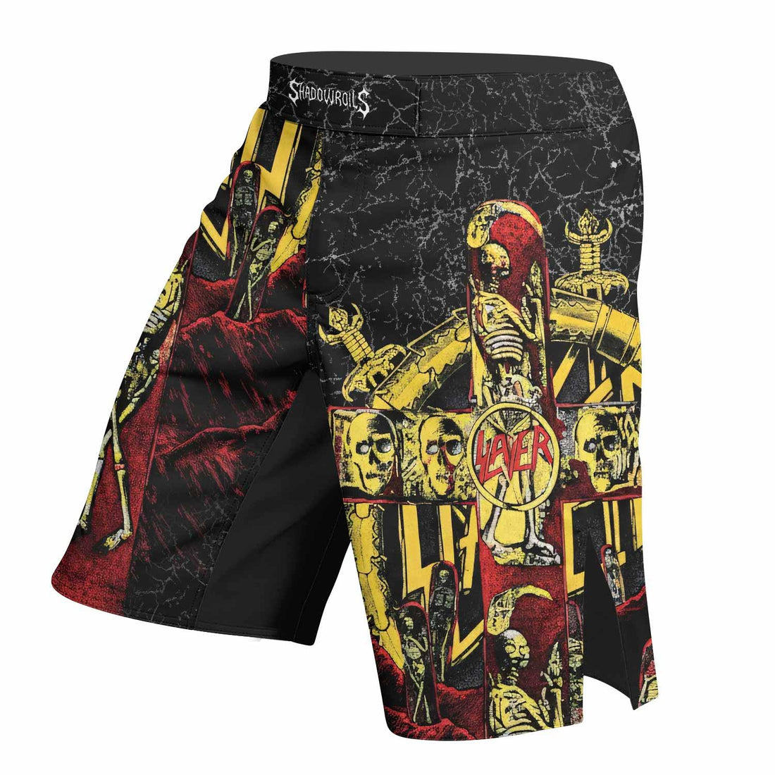 Vintage 1991 Slayer Fight Shorts - right side mockup