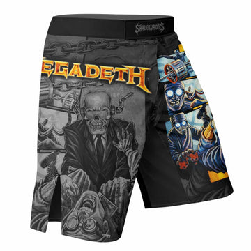Megadeth Bloodstock Euro Tour Fight Shorts - right side mockup