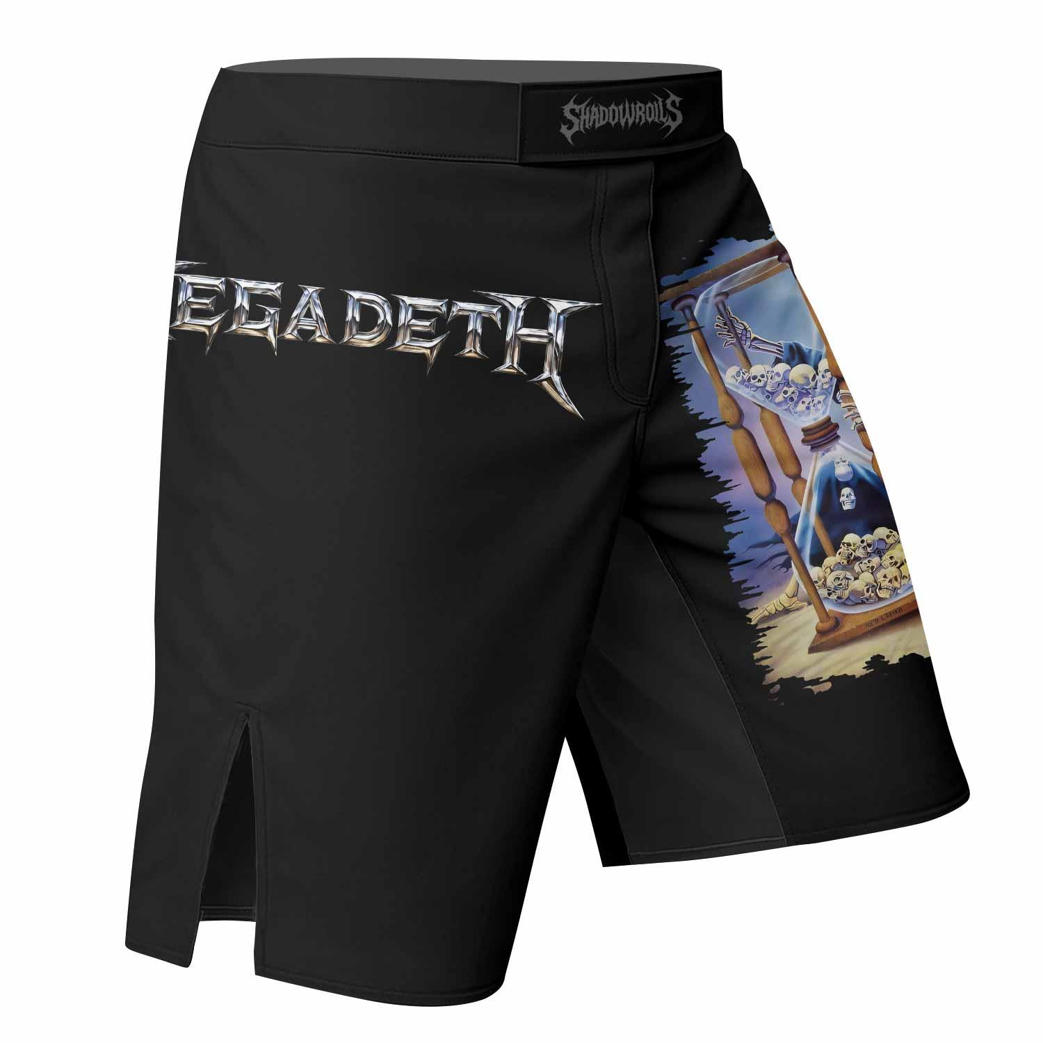 Megadeth Countdown to Submission Fight Shorts - right side mockup