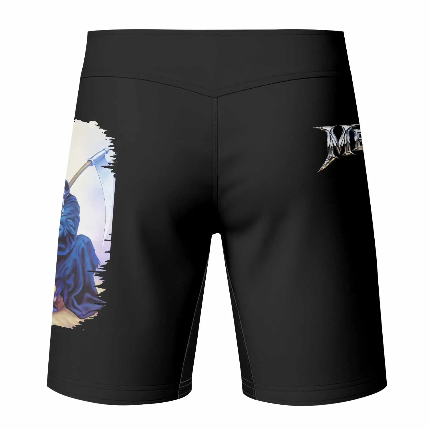 Megadeth Countdown to Submission Fight Shorts - back view mockup