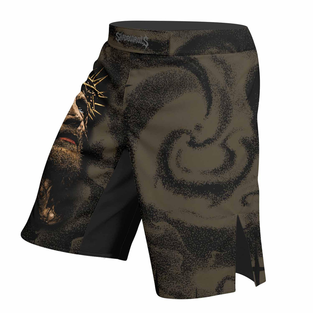 Live for Him Fight Shorts - right side mockup