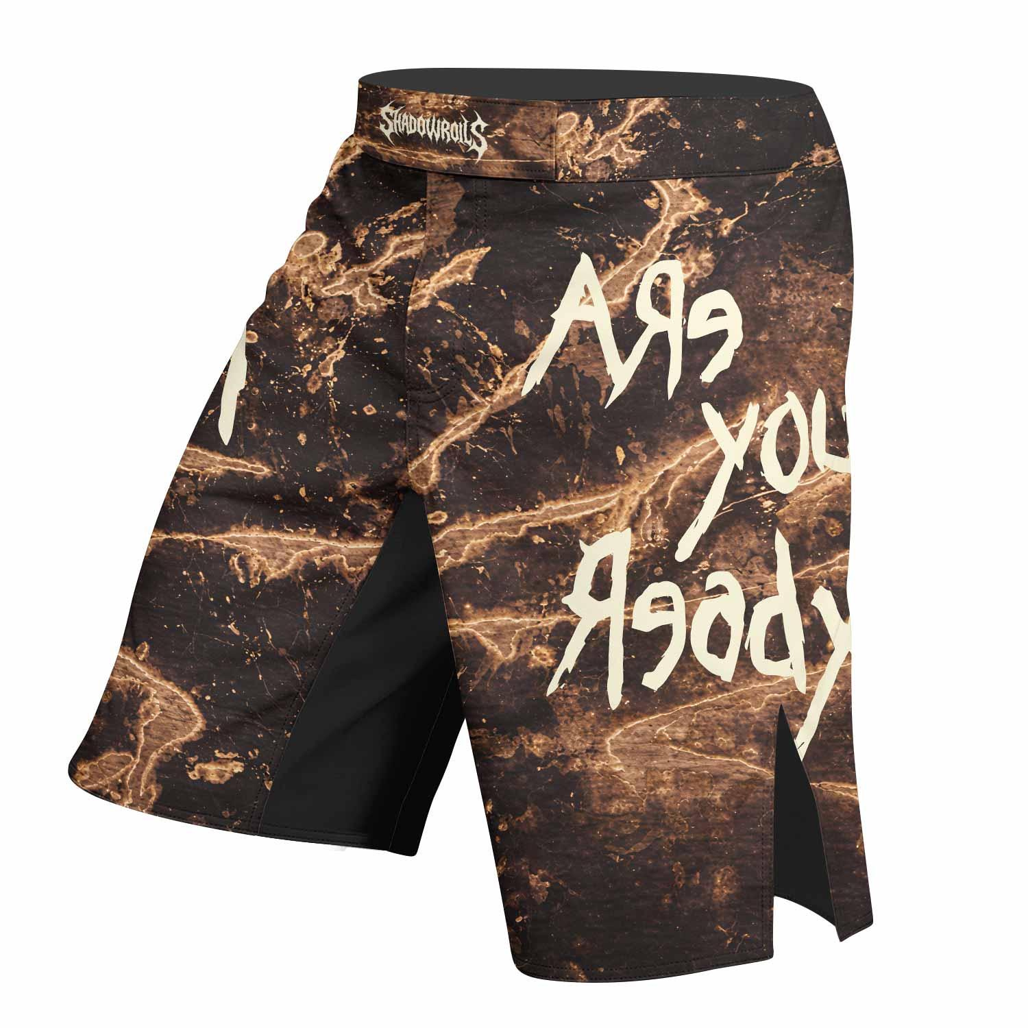 Are You Ready Korn Fight Shorts - left side mockup