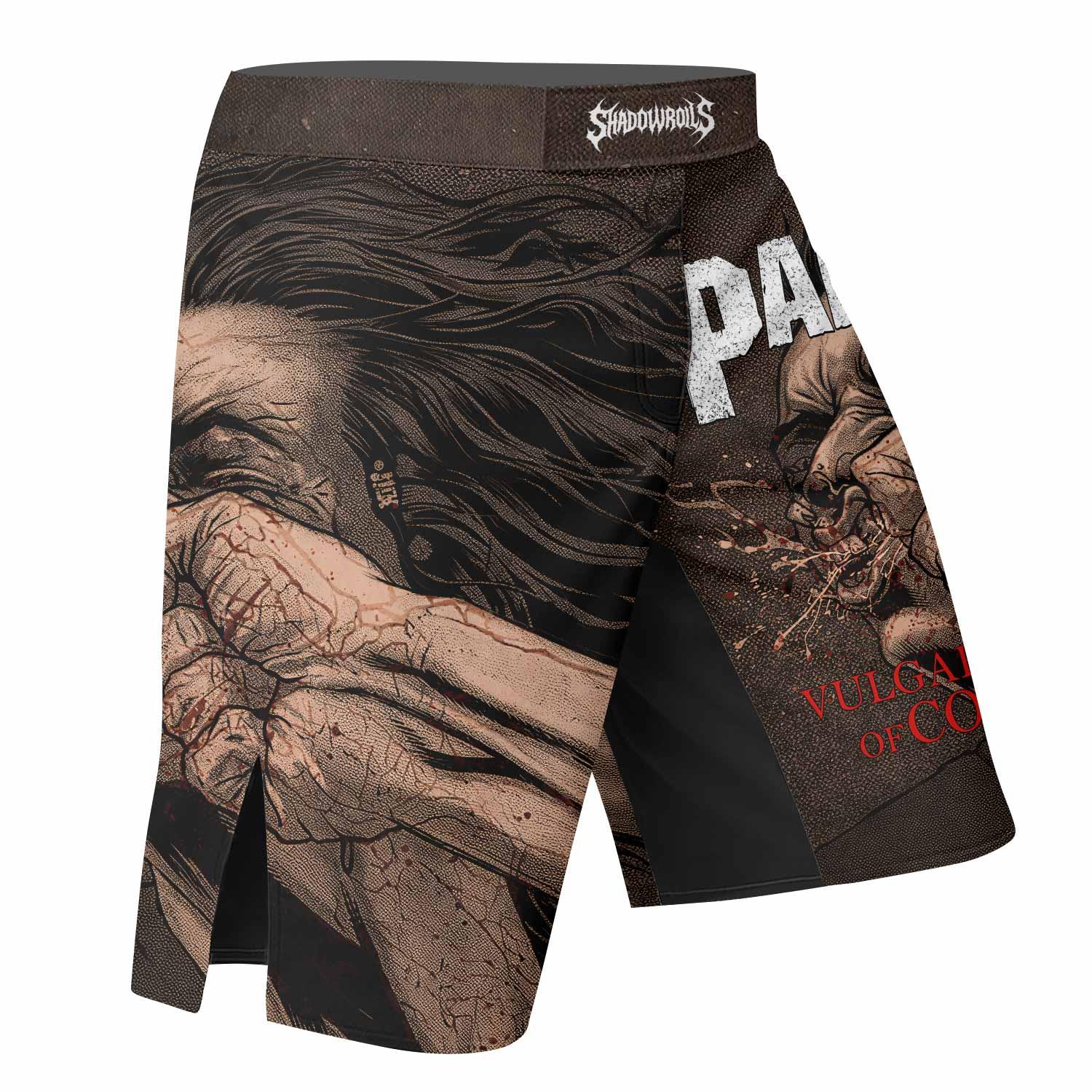 Pantera Vulgar Display Of Control Fight Shorts - right side mockup