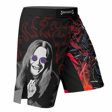 Ozzy Osbourne Fight Shorts - right side mockup