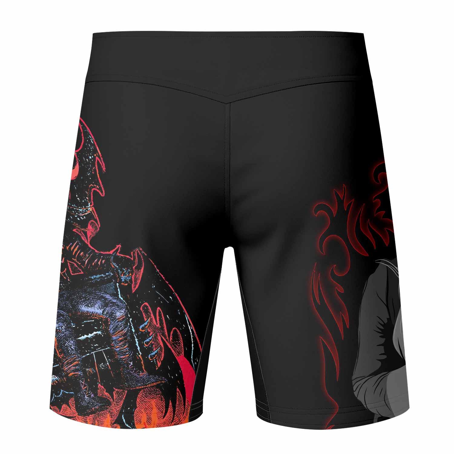 Ozzy Osbourne Fight Shorts - back view mockup
