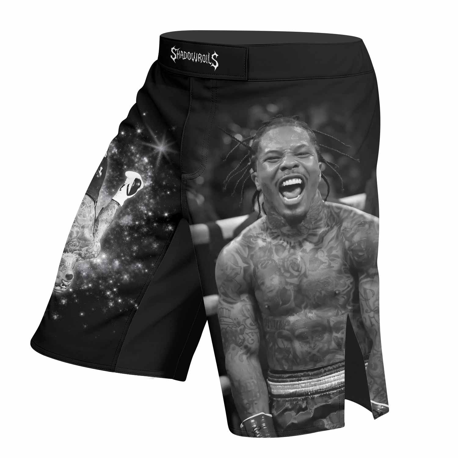 Gervonta Tank Davis Flip Fight Shorts - left side mockup