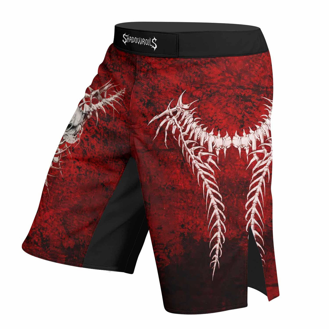 Blood Spine Skull Fight Shorts - right side mockup