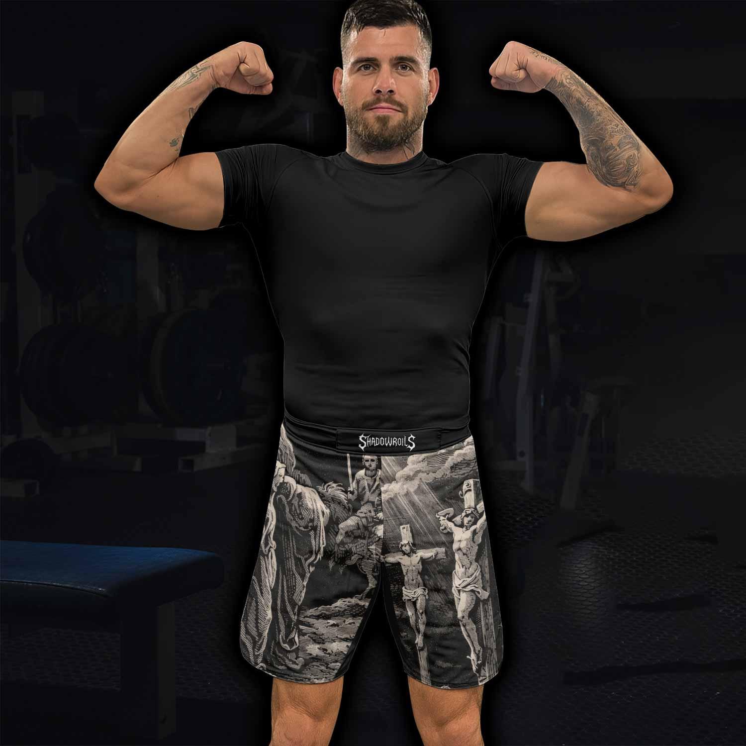 By His Stripes We Are Healed Fight Shorts - lifestyle view