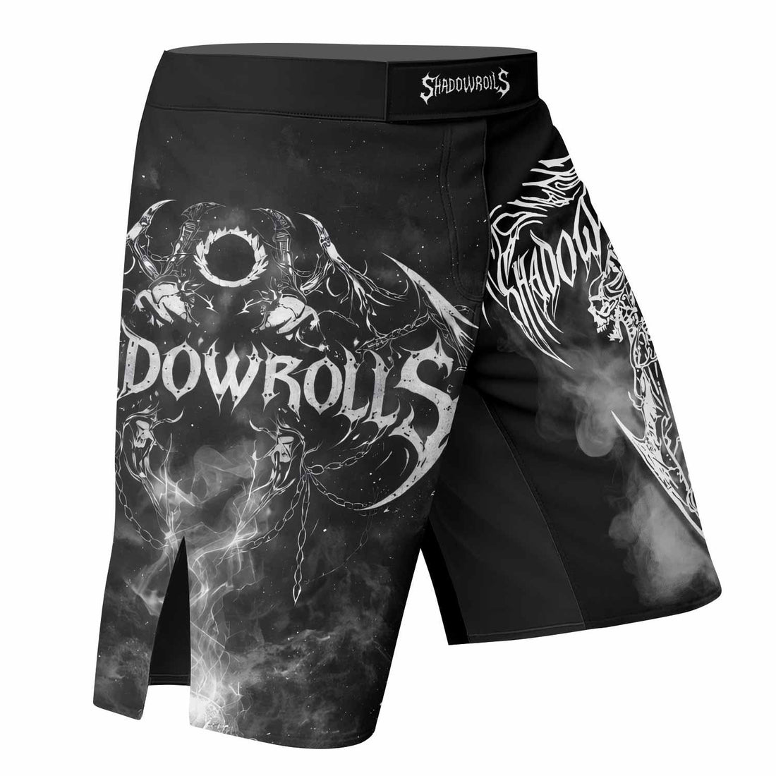 Wraith of the Abyss Fight Shorts - right side mockup