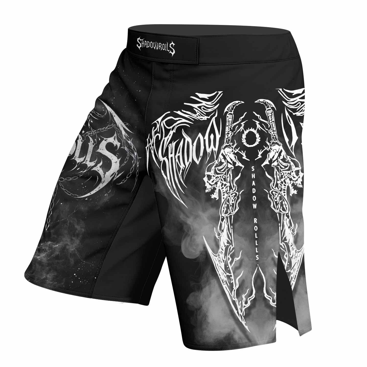 Wraith of the Abyss Fight Shorts - left side mockup