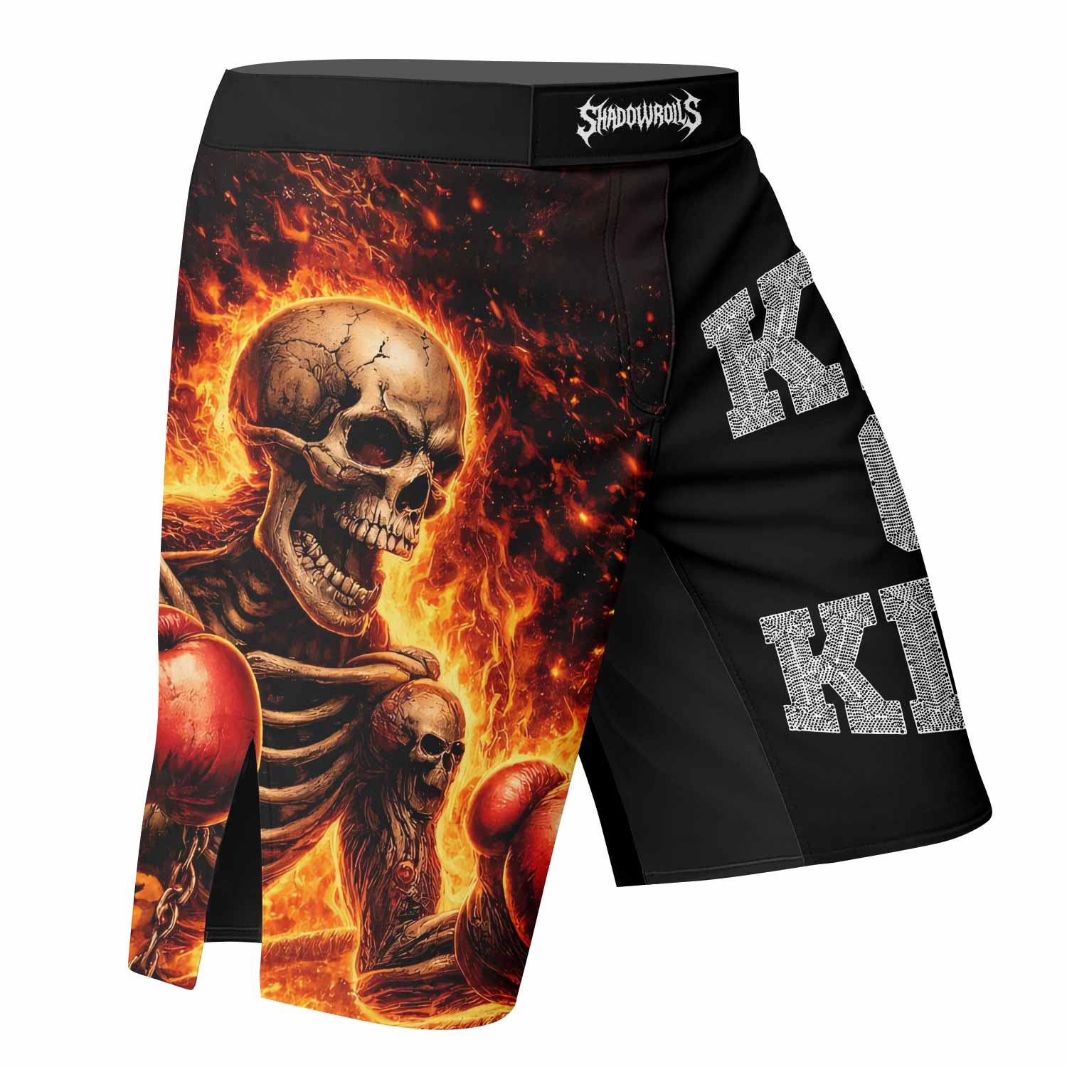 Saint King of Kings Fight Shorts - right side mockup