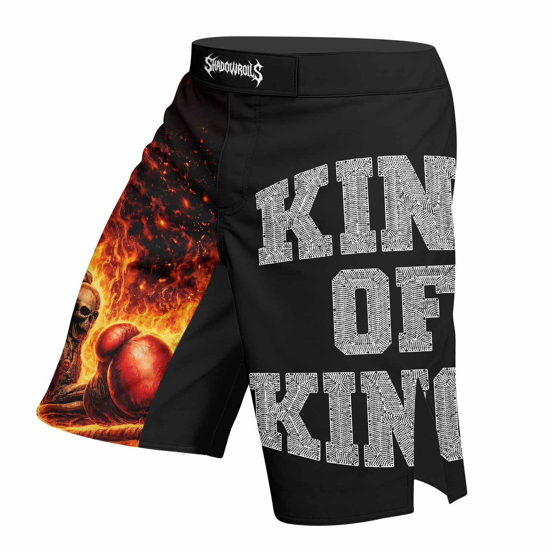 Saint King of Kings Fight Shorts - right side mockup