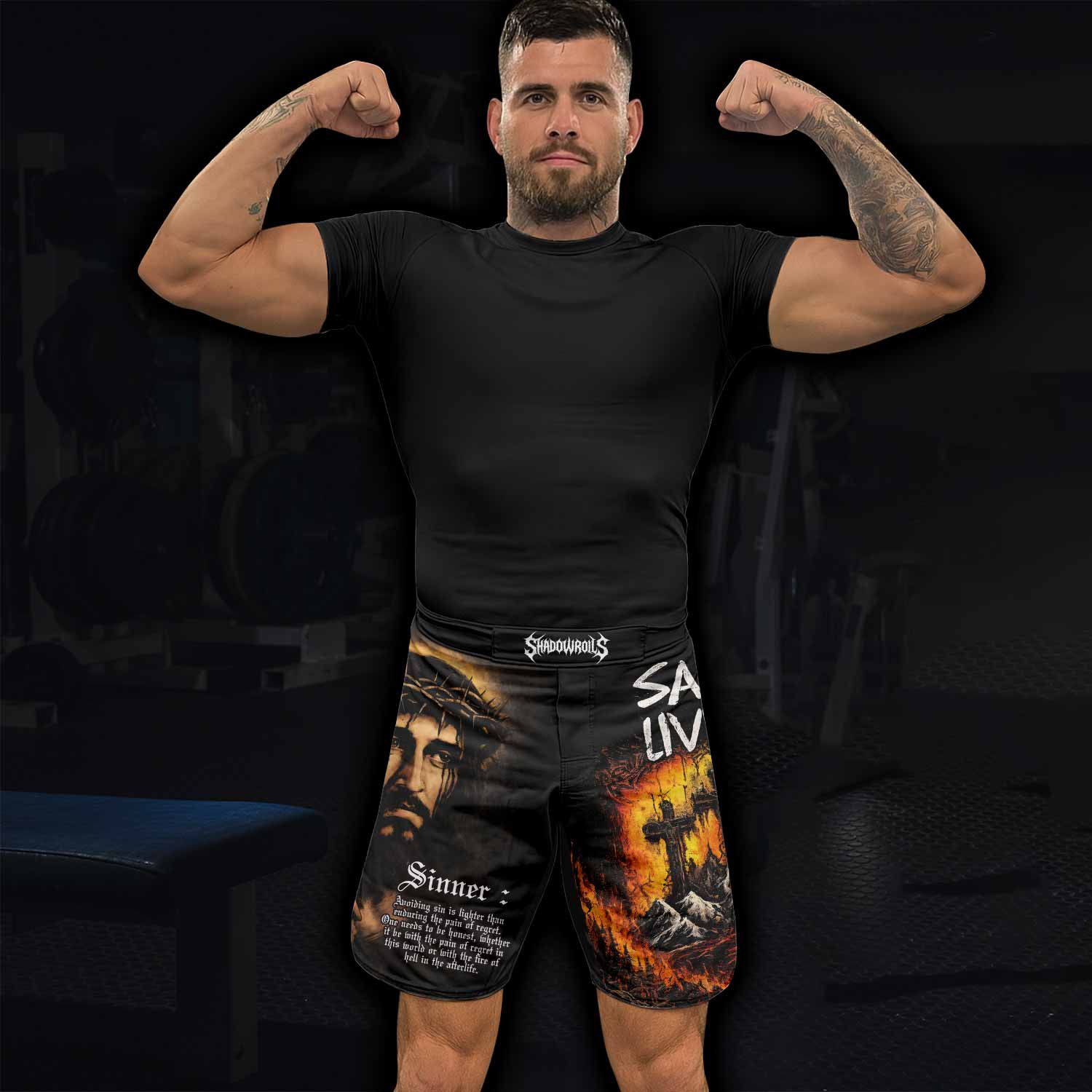 Saint Living Fight Shorts - lifestyle view