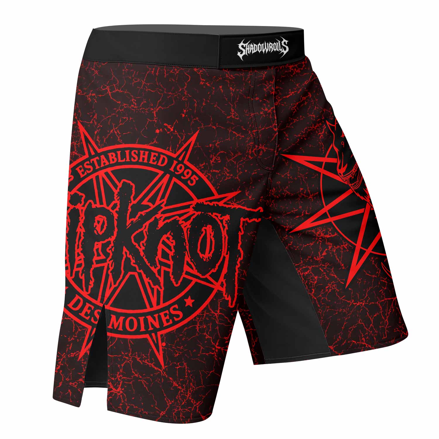Slipknot Rotting Goat Fight Shorts - right side mockup