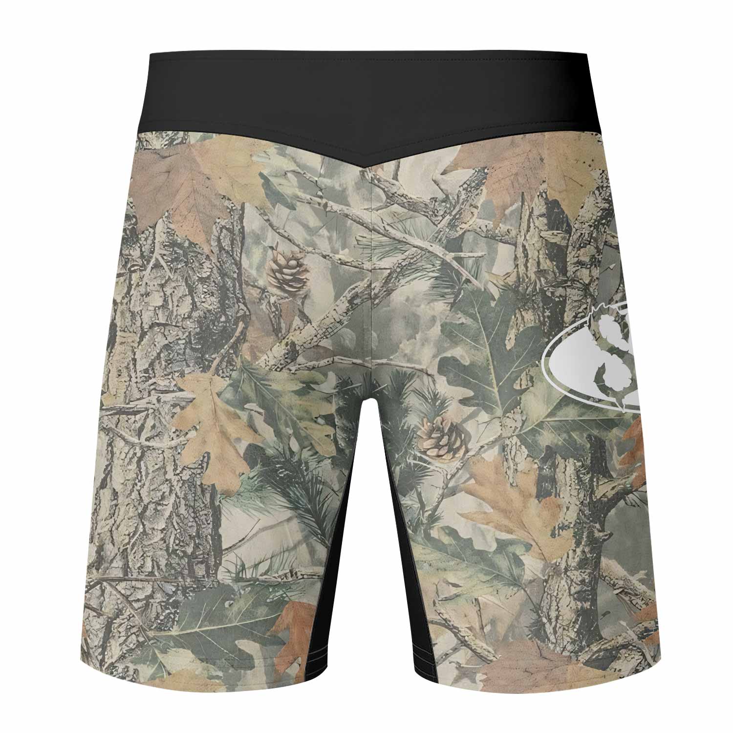 Slipknot Forest Camo Fight Shorts - back view mockup