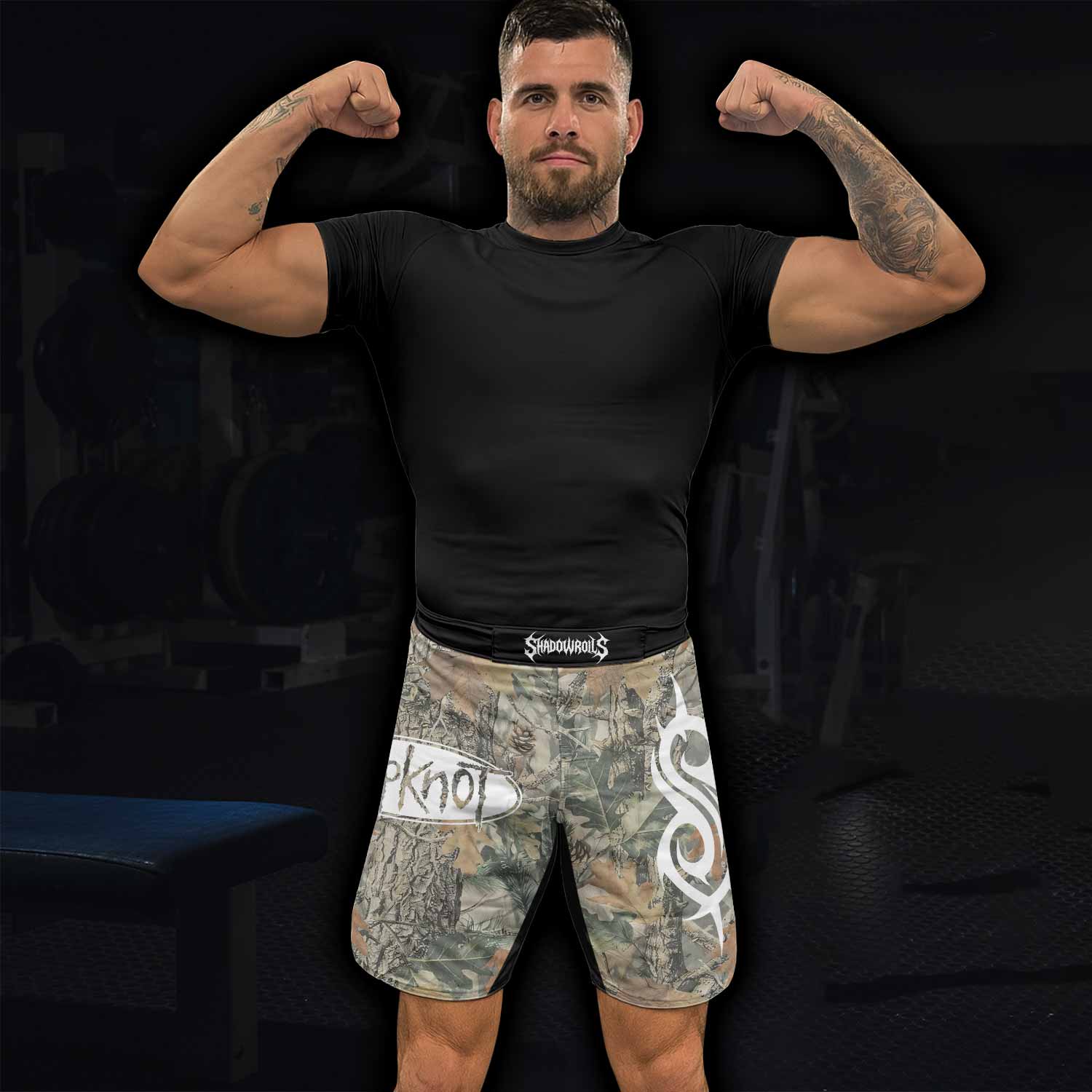 Slipknot Forest Camo Fight Shorts - lifestyle view