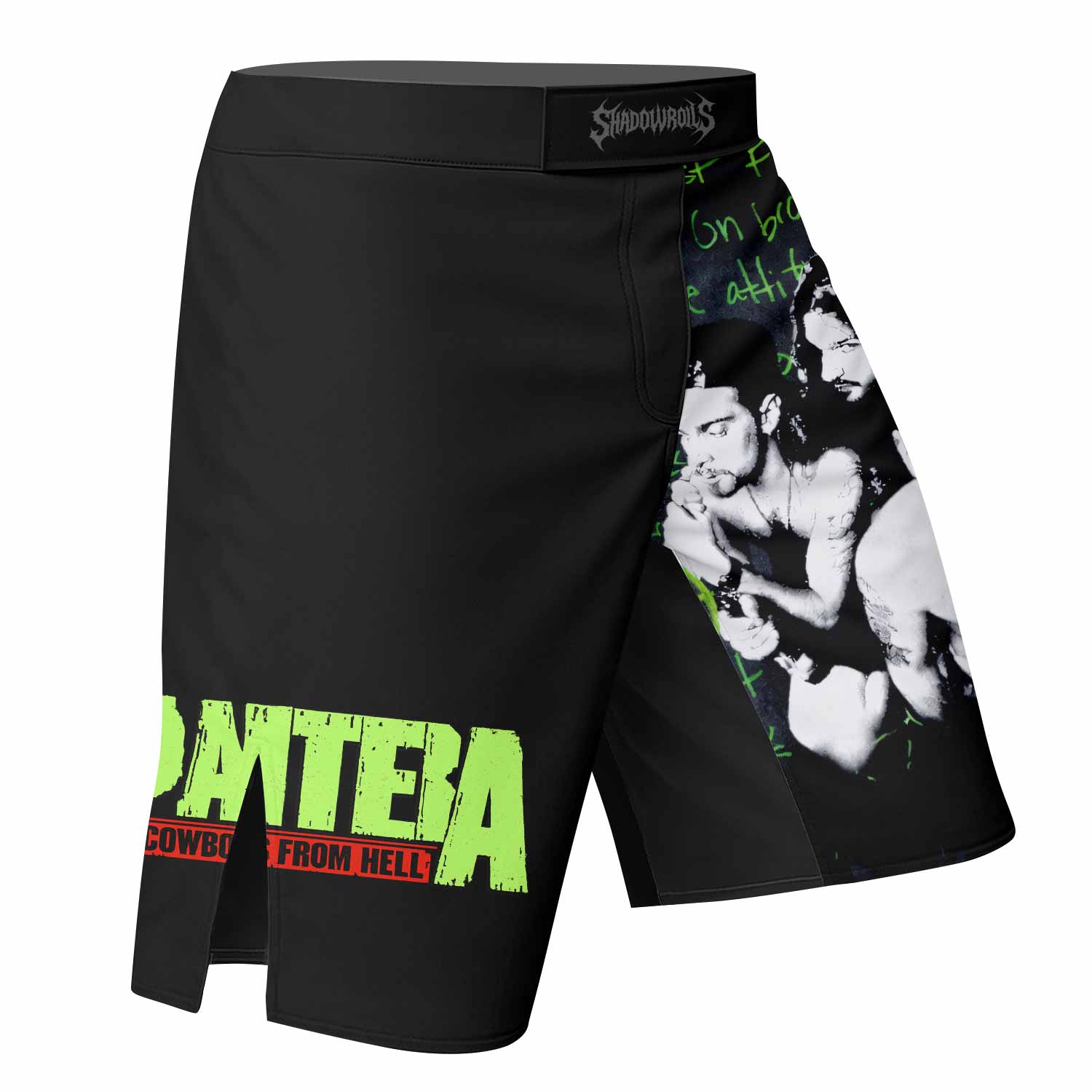 Pantera Cowboys From Hell Fight Shorts - right side mockup