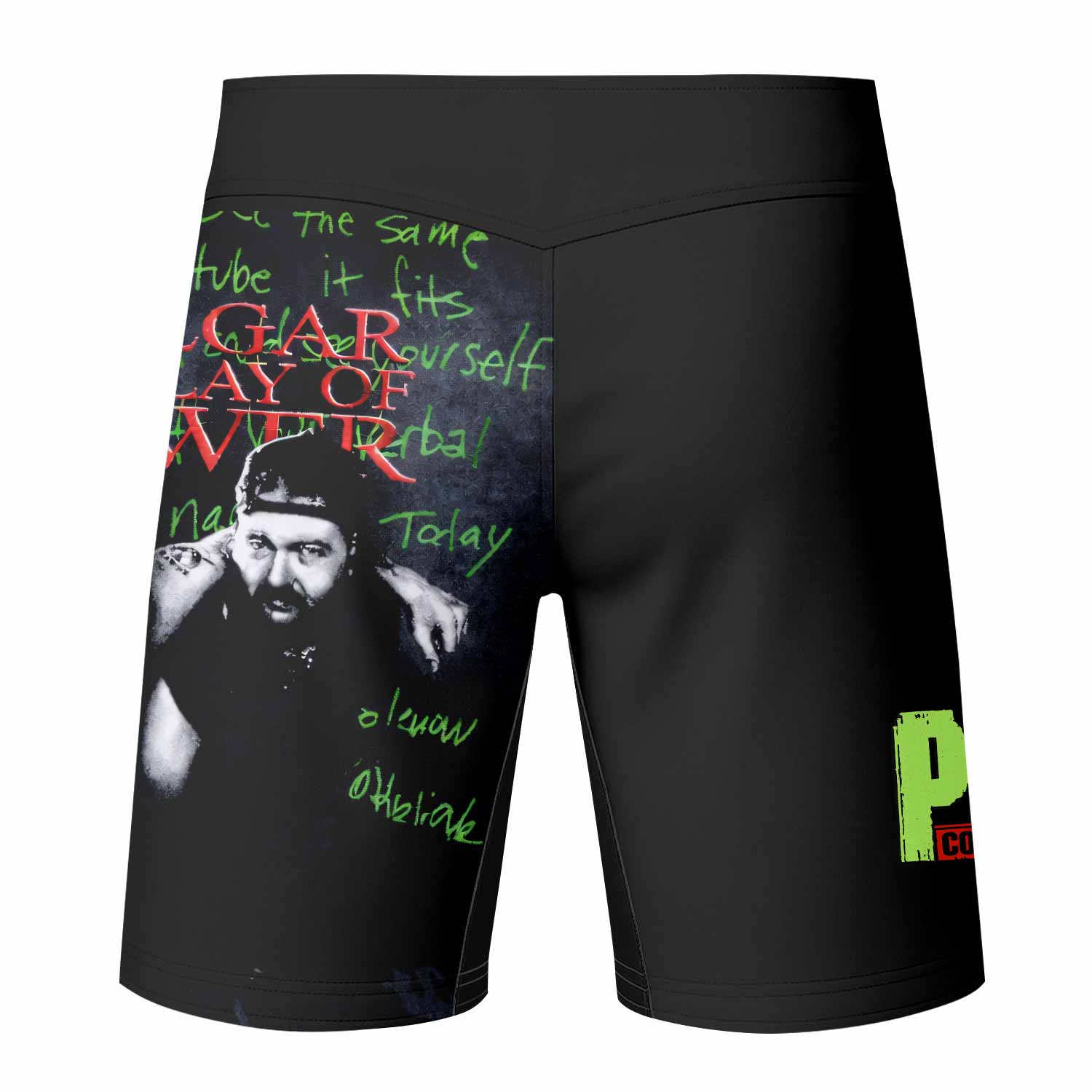 Pantera Cowboys From Hell Fight Shorts - back view mockup