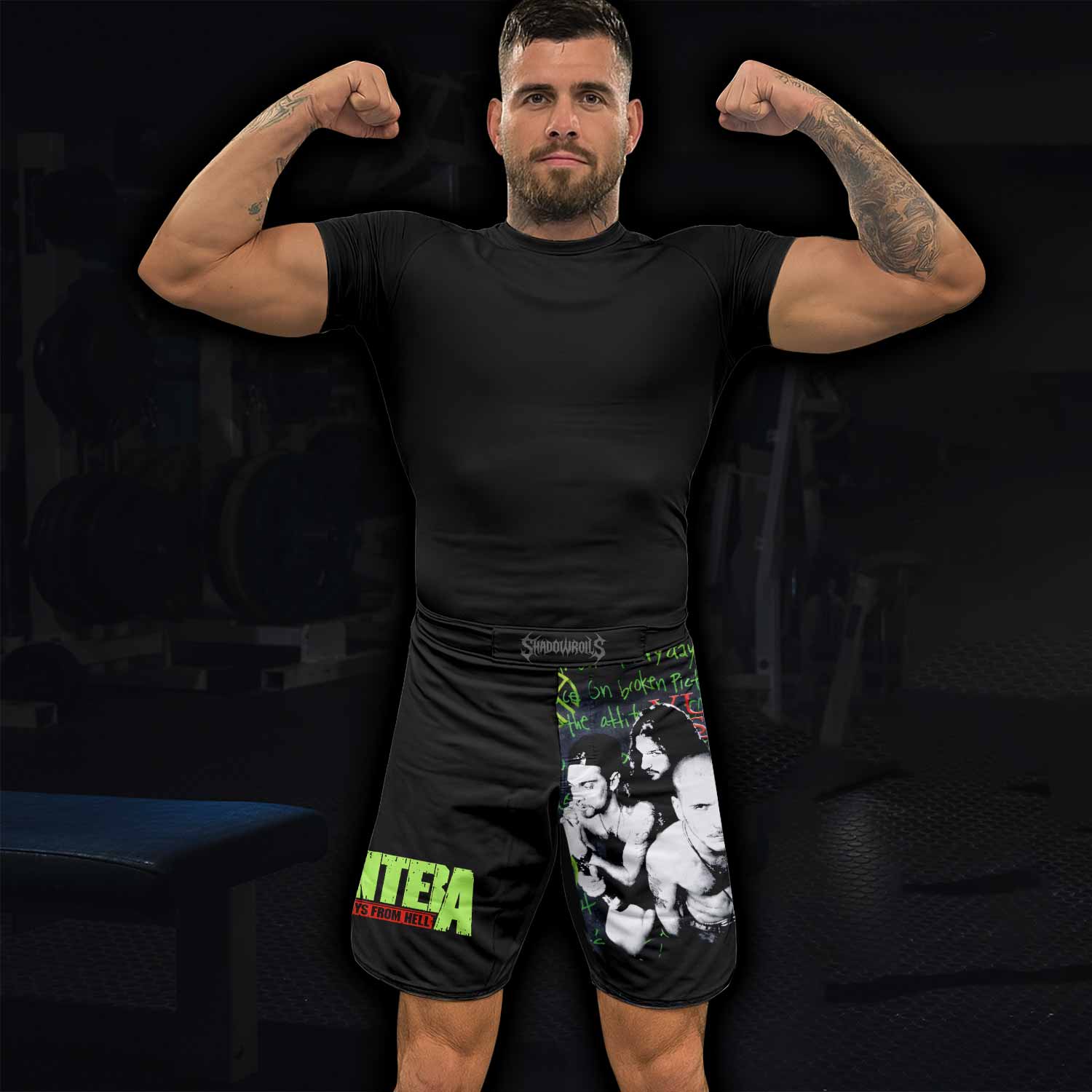 Pantera Cowboys From Hell Fight Shorts - lifestyle view