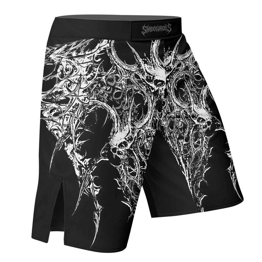 Mortalis Dark Spine Fight Shorts - right side mockup
