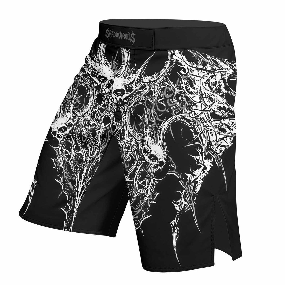 Mortalis Dark Spine Fight Shorts - right side mockup