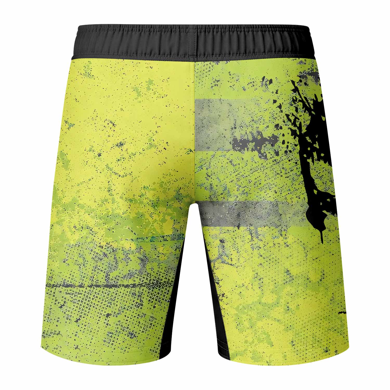 The Punisher Skull Fight Shorts - back view mockup