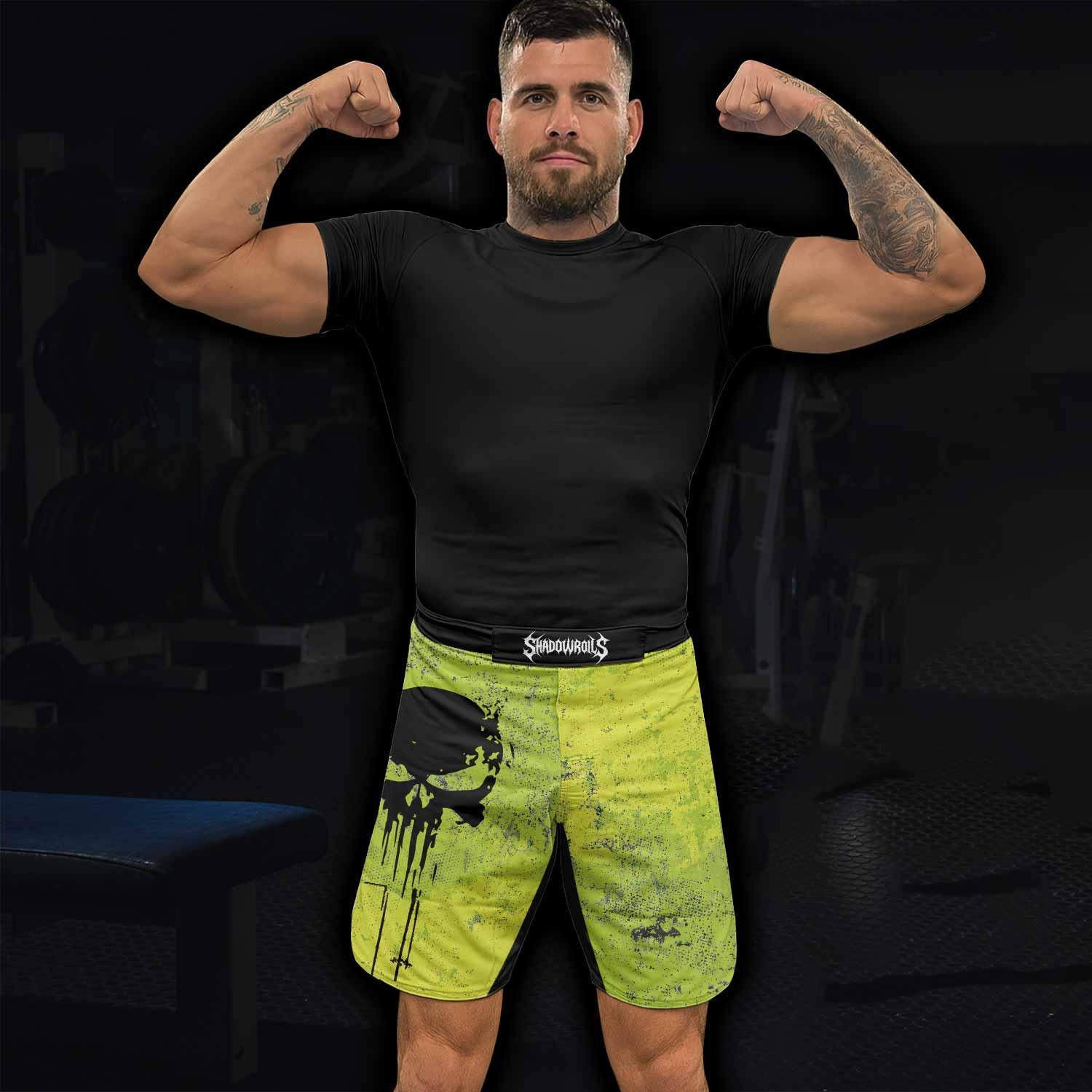 The Punisher Skull Fight Shorts - lifestyle view