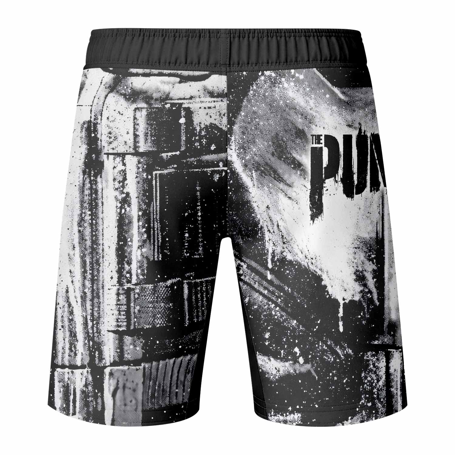 The Punisher War Mask Fight Shorts - back view mockup
