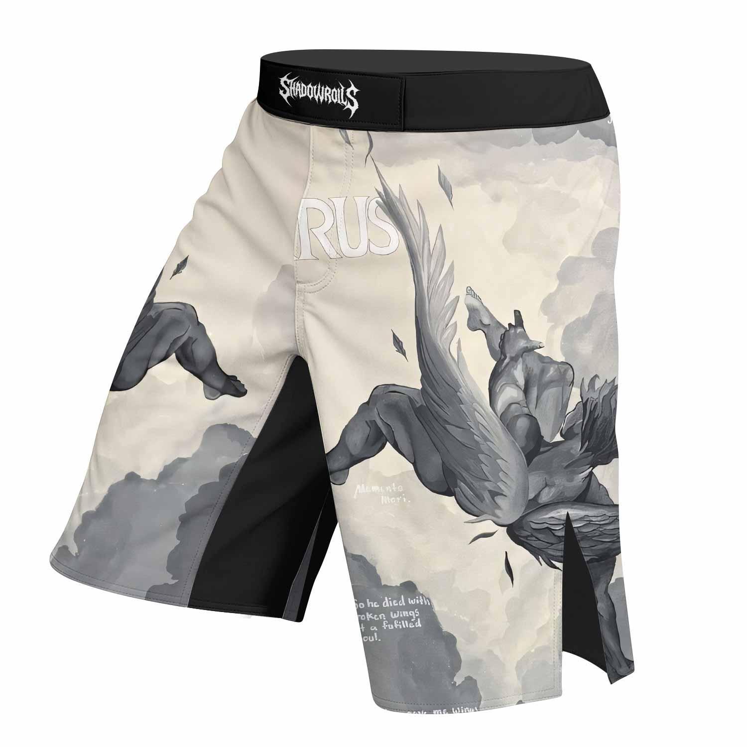 Icarus Too Close To The Sun Fight Shorts - left side mockup