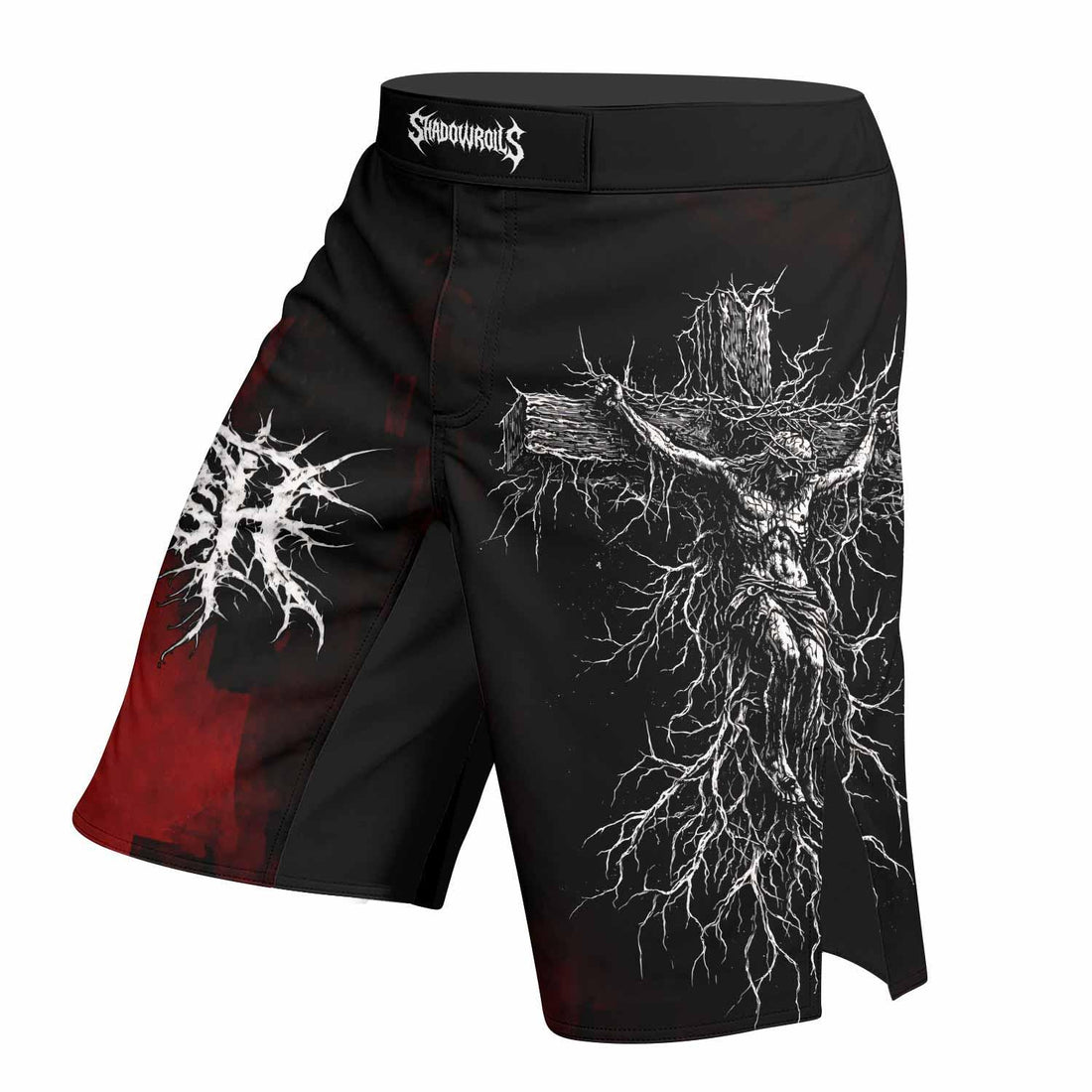 Holy Flesh Crown of Thorns Fight Shorts - right side mockup