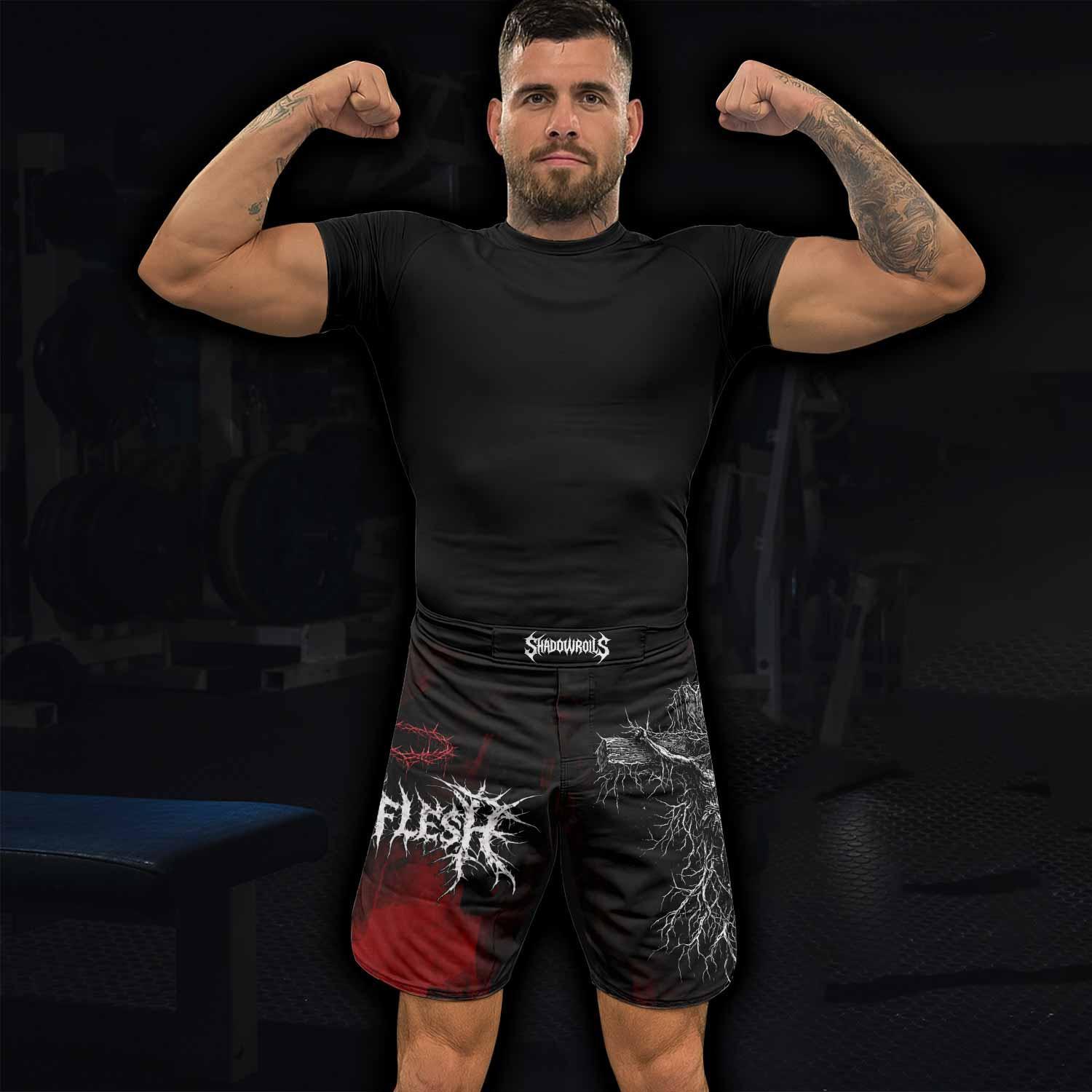 Holy Flesh Crown of Thorns Fight Shorts - lifestyle view
