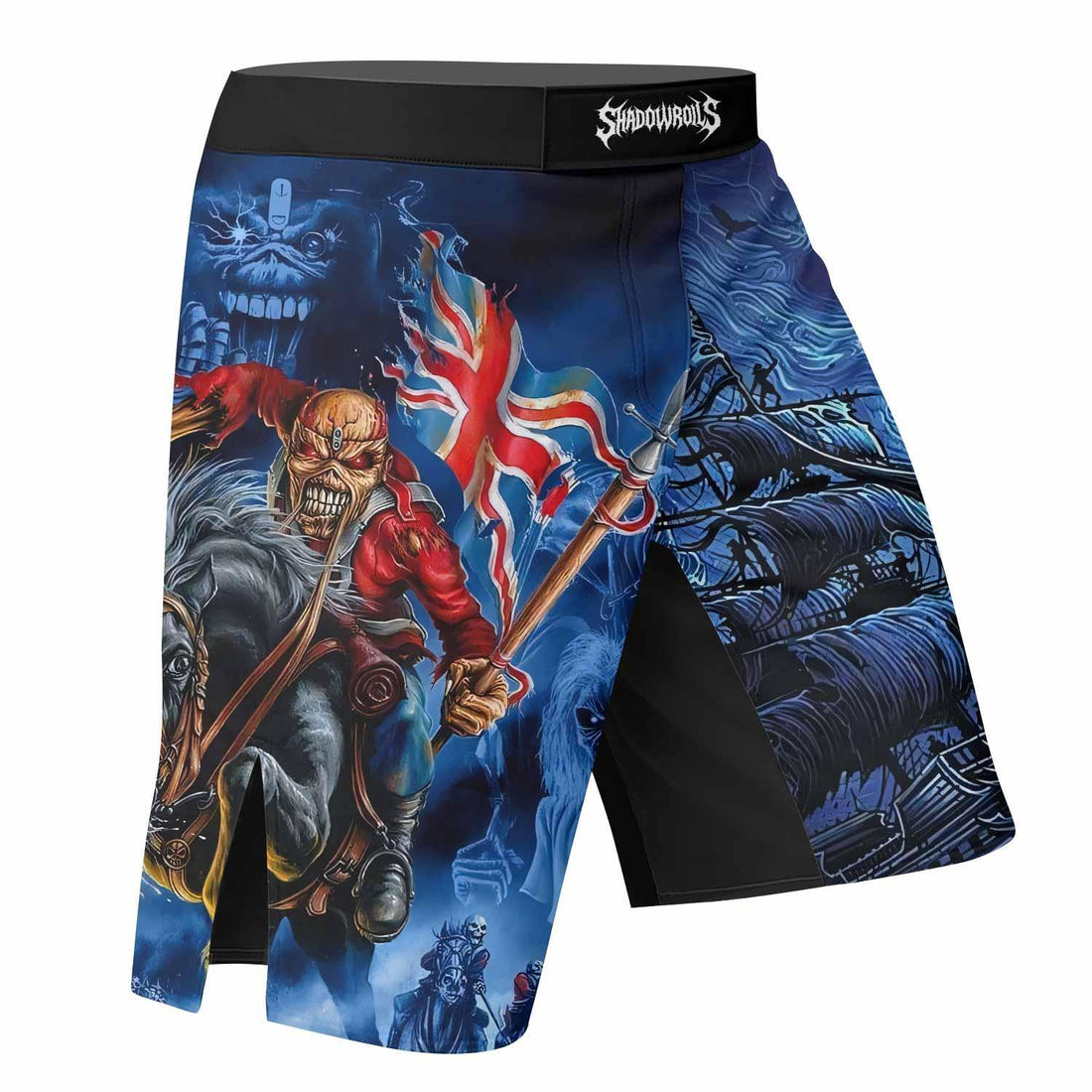 Iron Maiden England Flag Fight Shorts - right side mockup