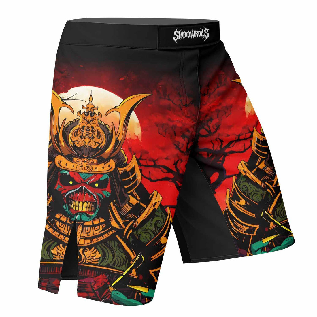 Iron Maiden Samurai Jiu-Jitsu Fight Shorts - right side mockup