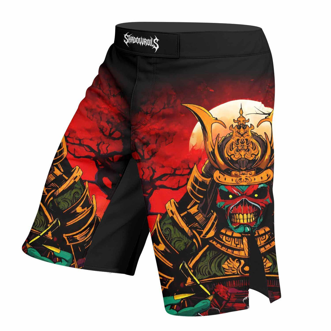 Iron Maiden Samurai Jiu-Jitsu Fight Shorts - right side mockup
