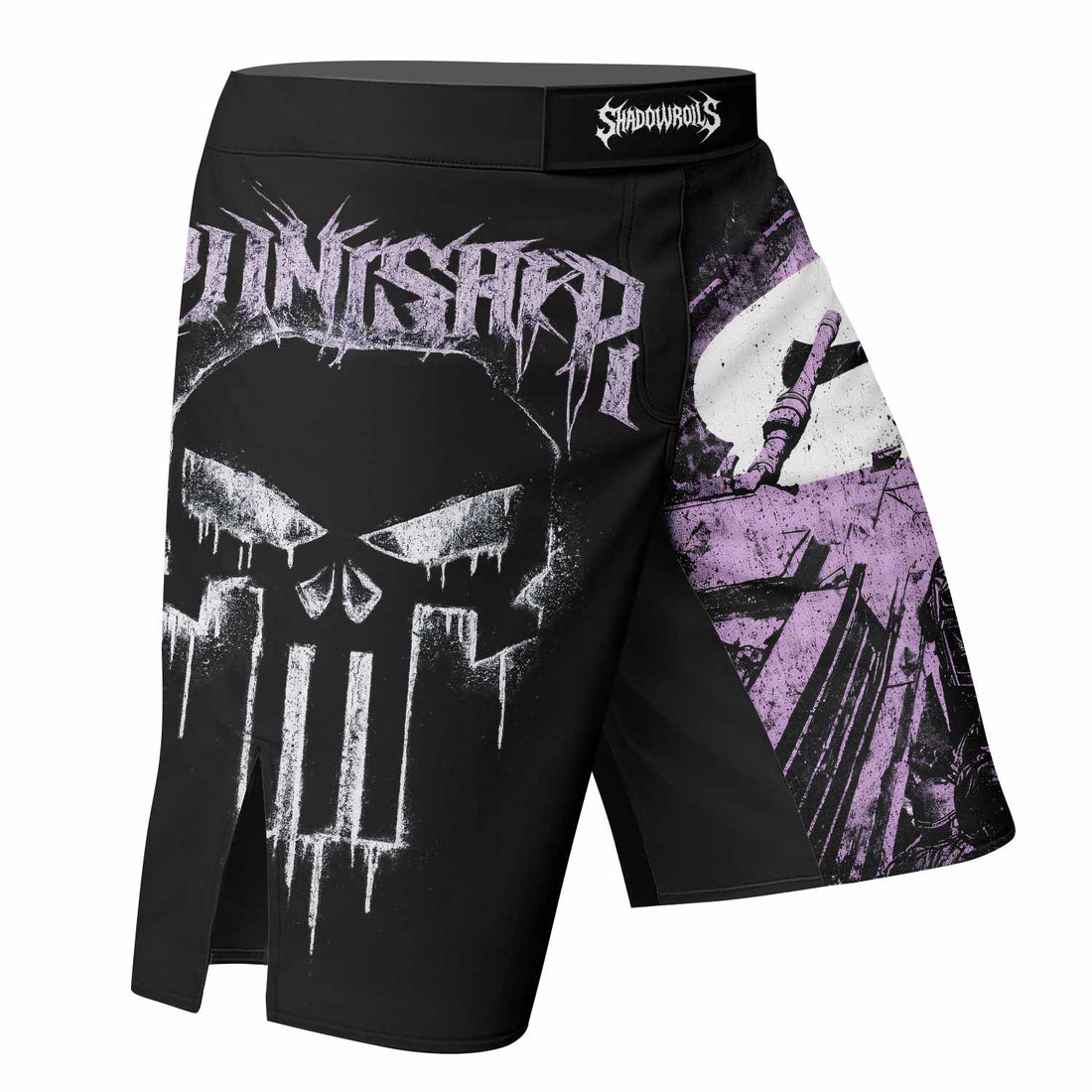 Punisher Final Verdict Fight Shorts - right side mockup