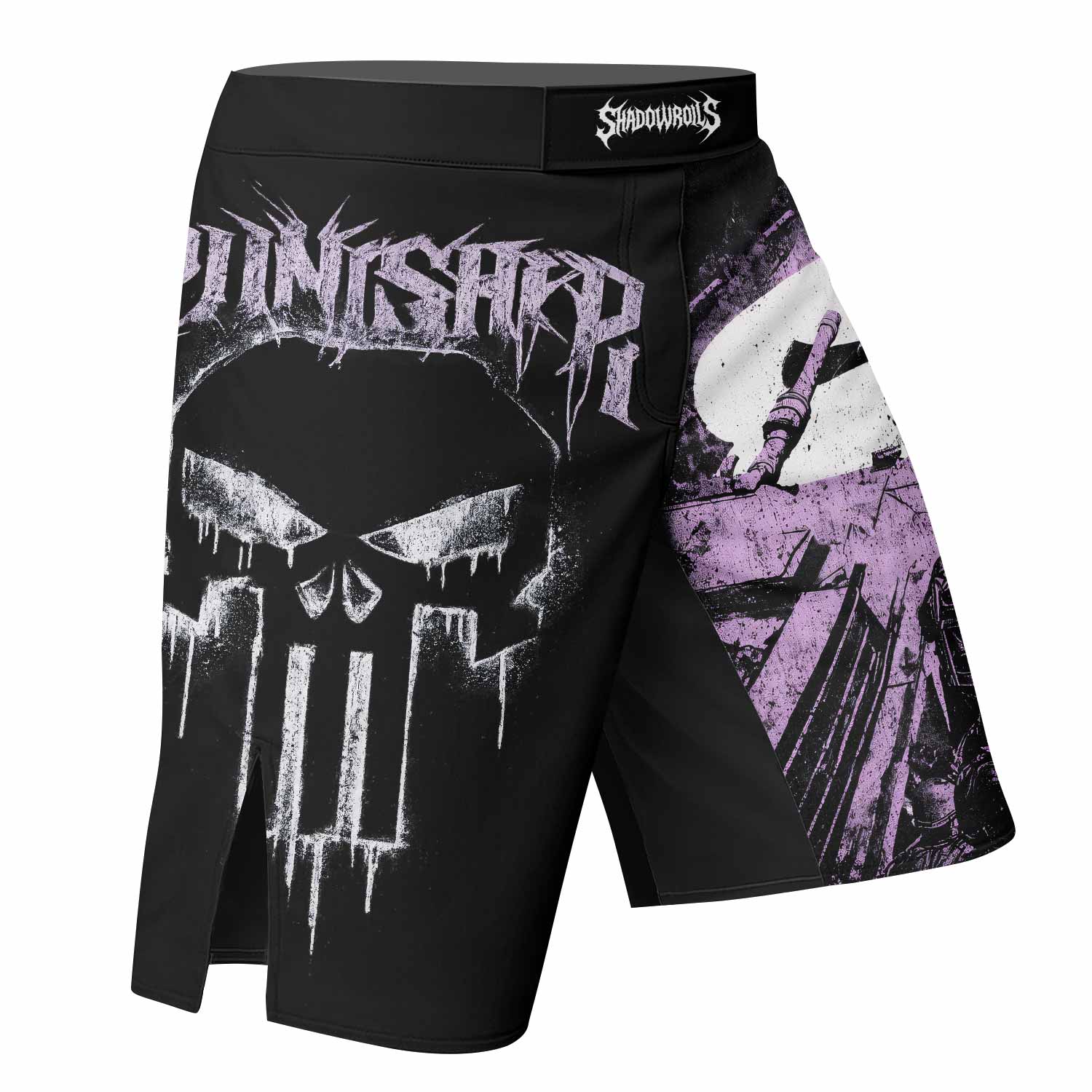 Punisher Final Verdict Fight Shorts - right side mockup