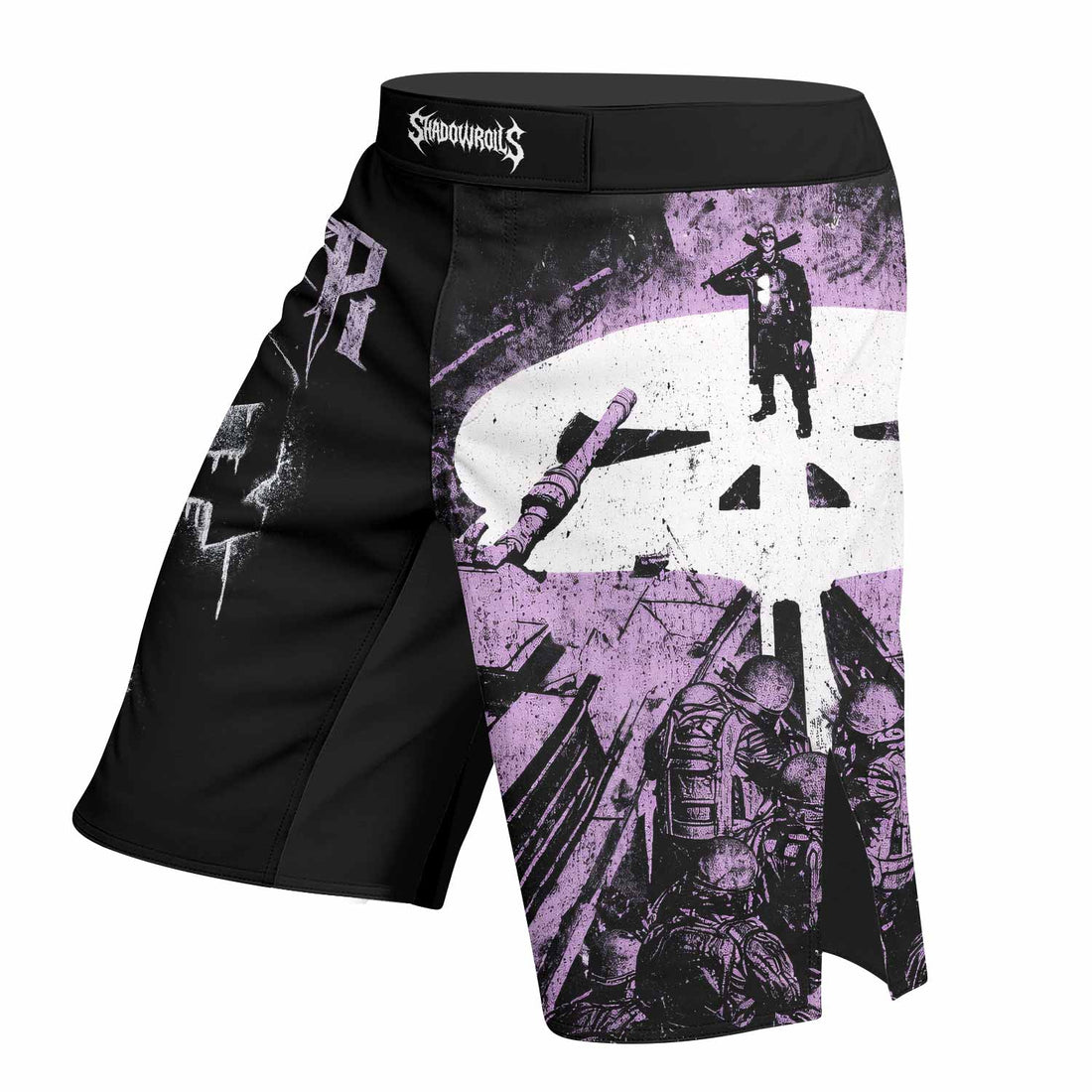 Punisher Final Verdict Fight Shorts - right side mockup