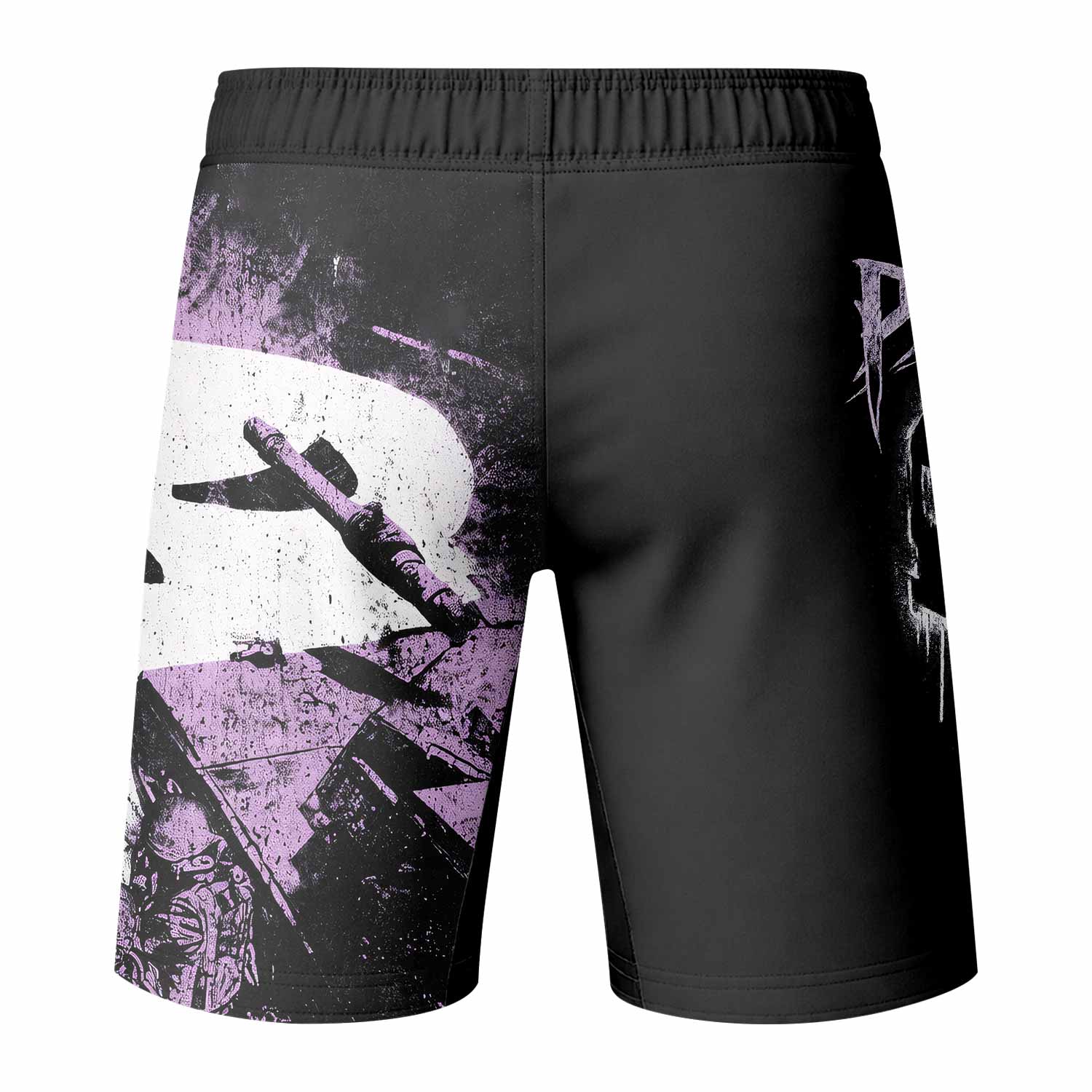 Punisher Final Verdict Fight Shorts - back view mockup