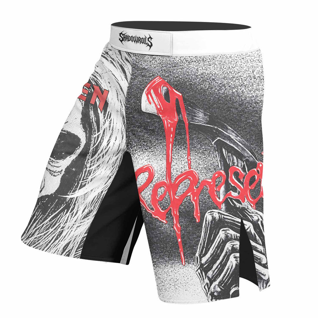 Iron Maiden Killers Fight Shorts - right side mockup