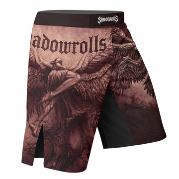 Bones of Grace Dark Angel Fight Shorts - right side mockup