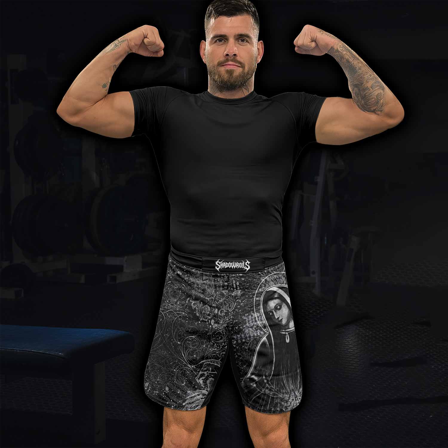 Virgin Mary Fight Shorts - lifestyle view