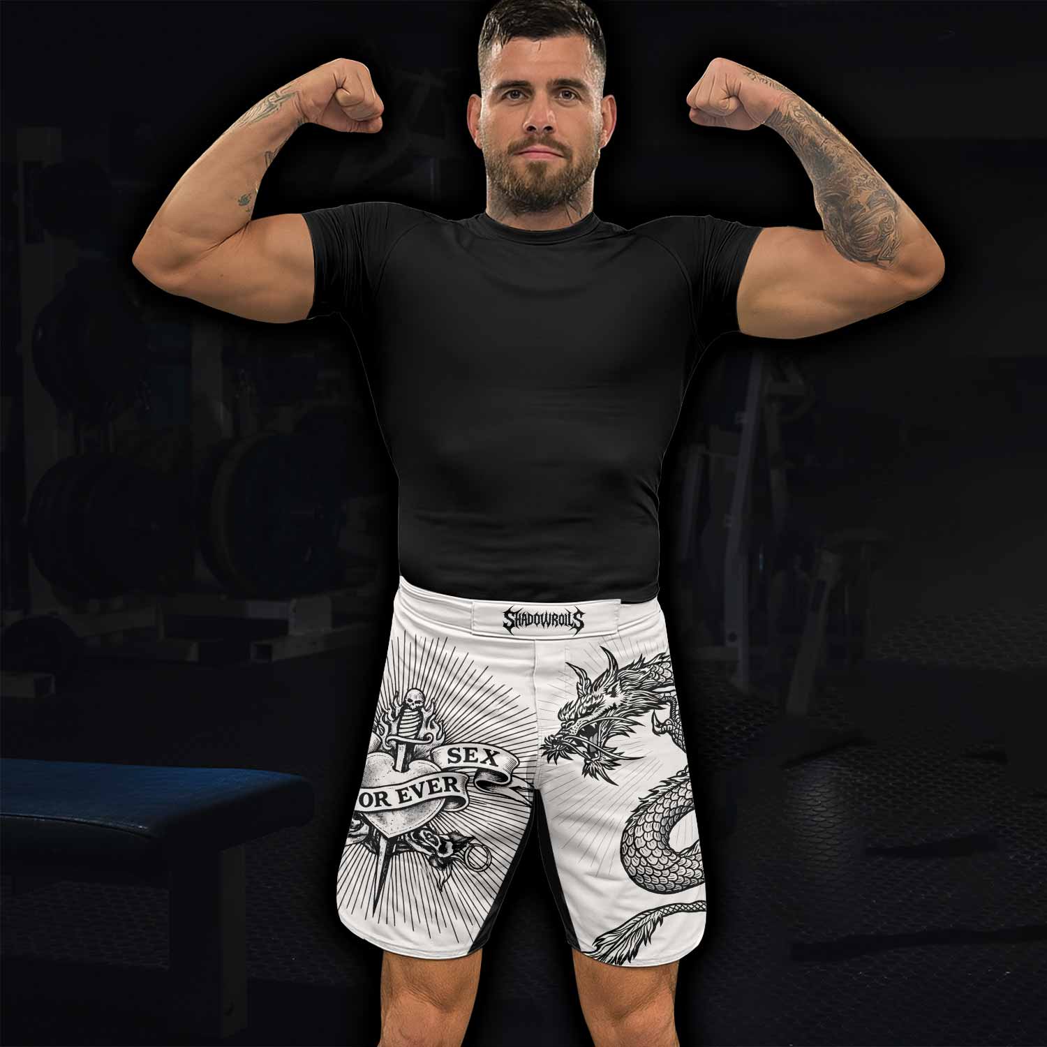 Dragon Tattoo Fight Shorts - lifestyle view