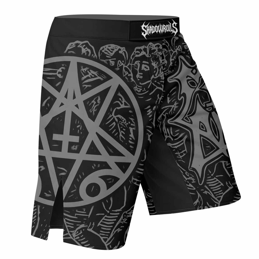 Morbid Angel Unholy Blasphemies Fight Shorts - right side mockup
