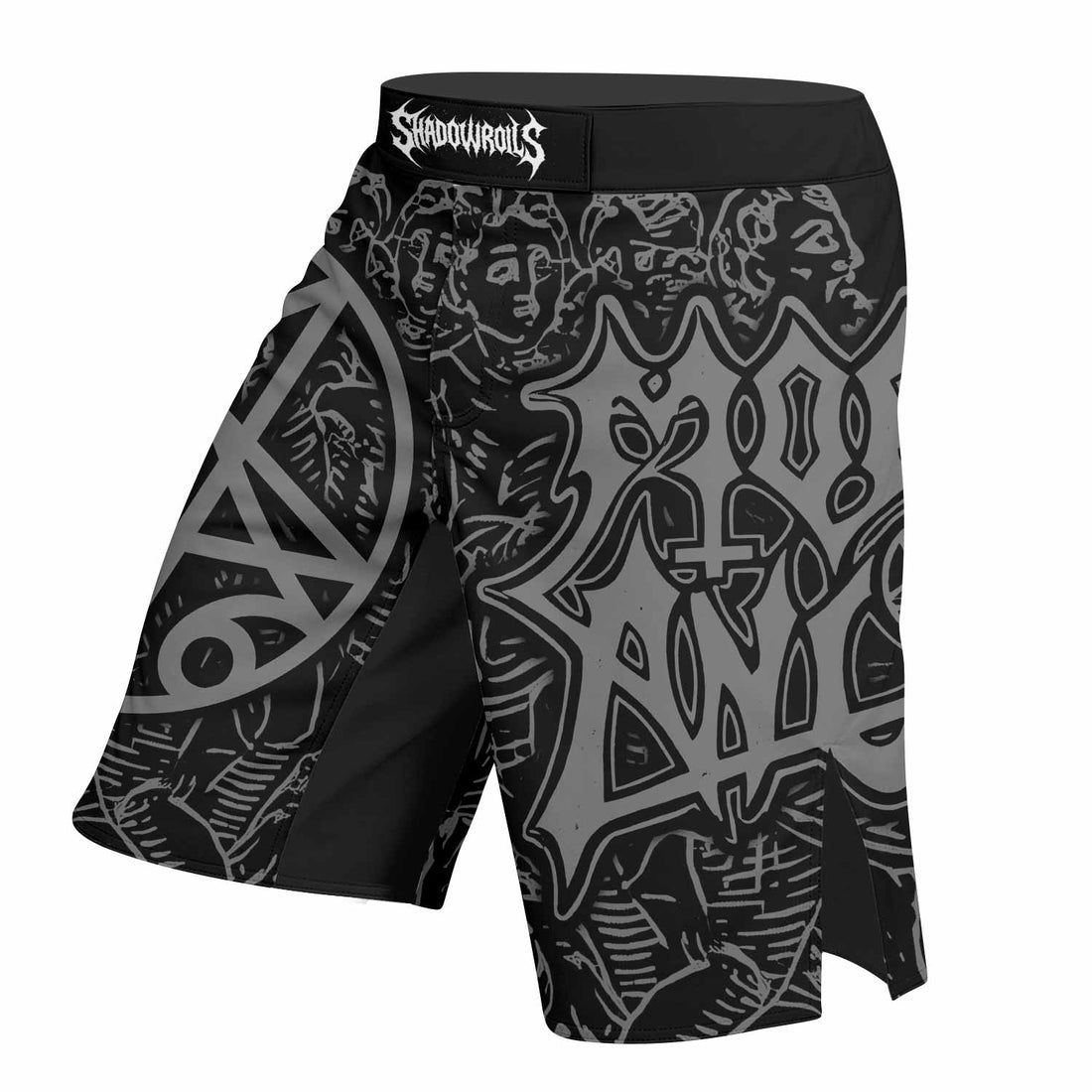 Morbid Angel Unholy Blasphemies Fight Shorts - right side mockup