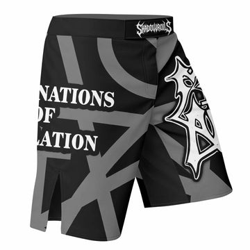 Morbid Angel Abominations of Desolation Fight Shorts - right side mockup