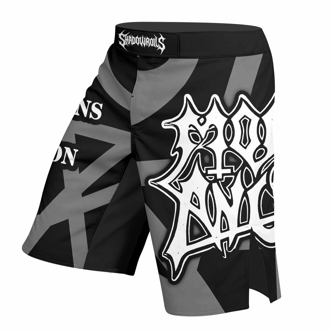 Morbid Angel Abominations of Desolation Fight Shorts - right side mockup