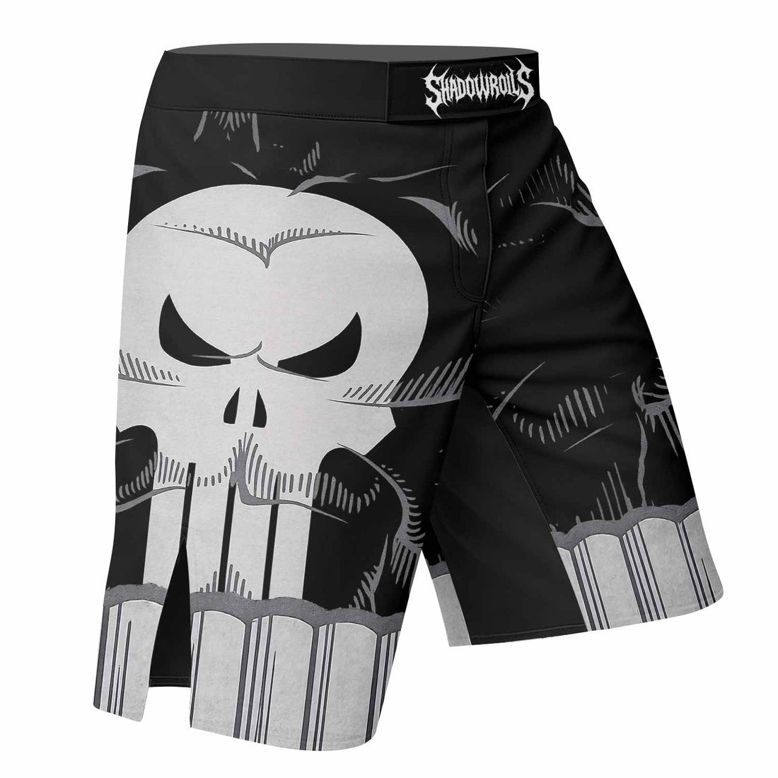 Punisher Skull Tactical Fight Shorts - right side mockup