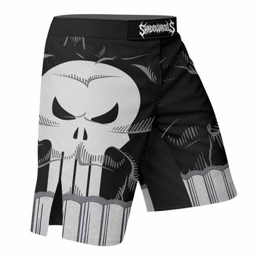 Punisher Skull Tactical Fight Shorts - right side mockup