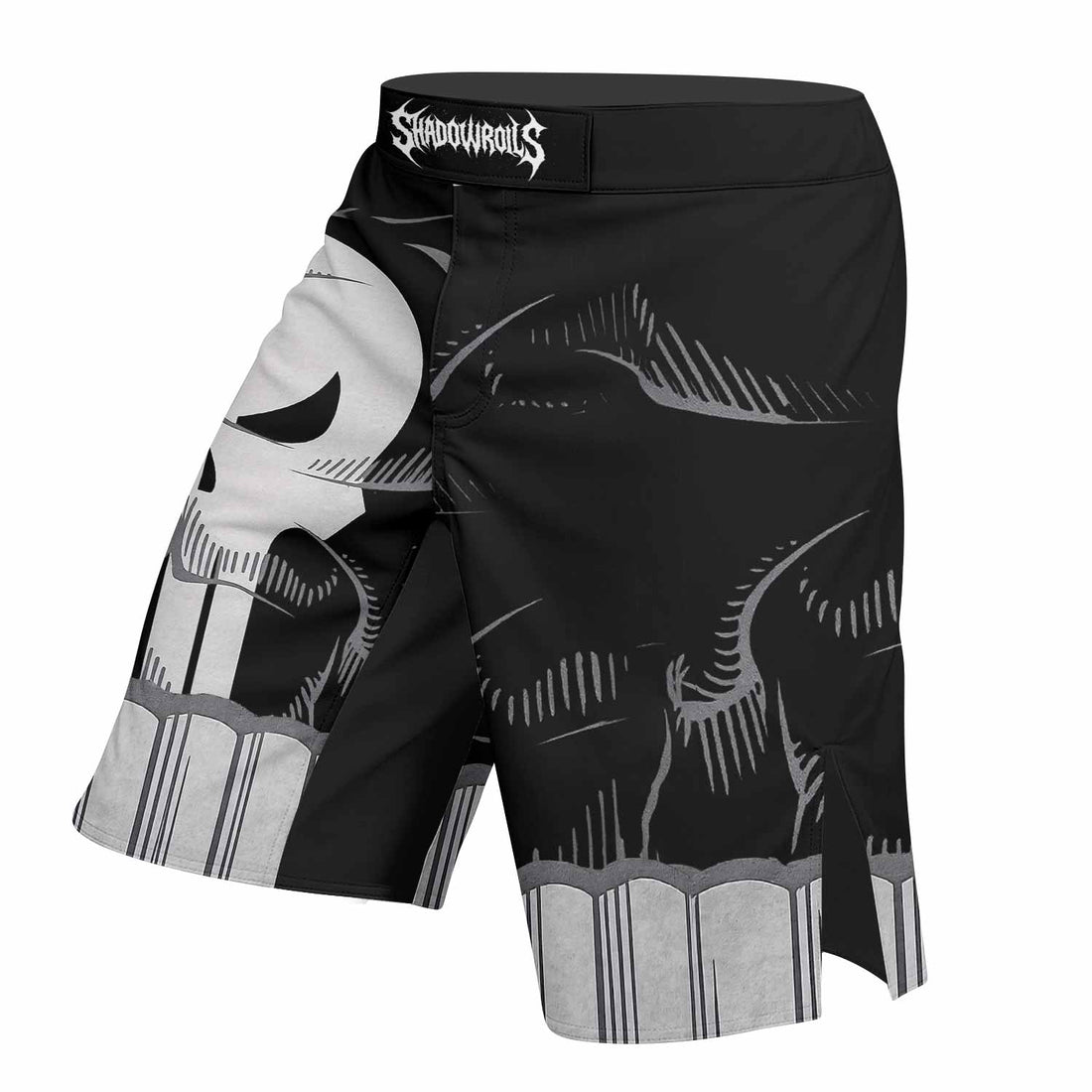 Punisher Skull Tactical Fight Shorts - right side mockup