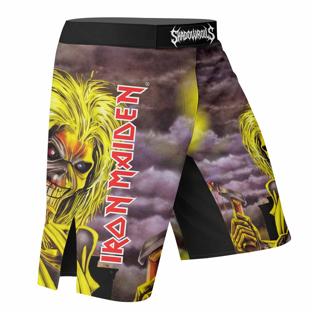 Killers Iron Maiden Fight Shorts - right side mockup